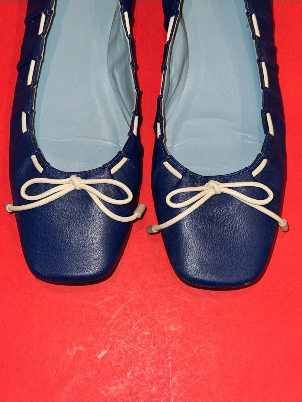 FRANCES VALENTINE Ava Square Toe Ballet Leather Flats Shoes 9 B Retail $398 - Picture 3 of 9
